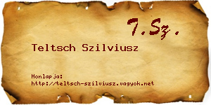 Teltsch Szilviusz névjegykártya